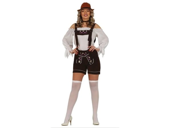 Tyrolska läderhosen, mörkbruna