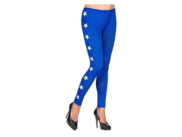 Blå leggings med stjerner