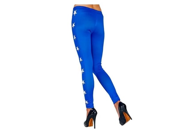 Blå leggings med stjärnor