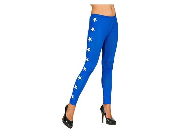 Blå leggings med stjärnor