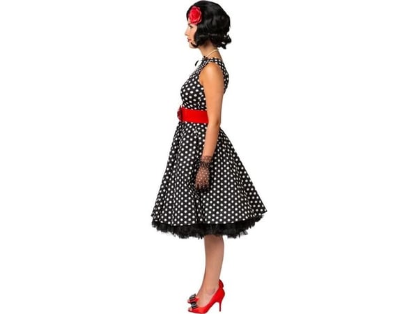 Rockabilly kjole med hvide prikker