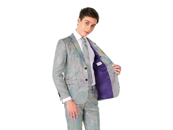 OppoSuit discoboll, teen (70-/80-talskostym för pojkar)