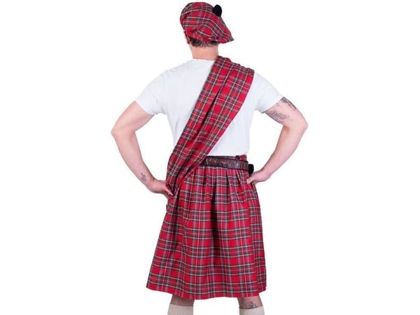 Highlander-kostym, röd