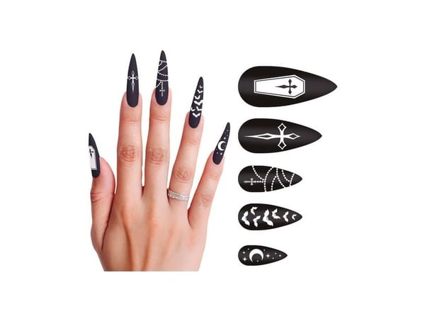 Kunstige vampyr negle, 12 stk