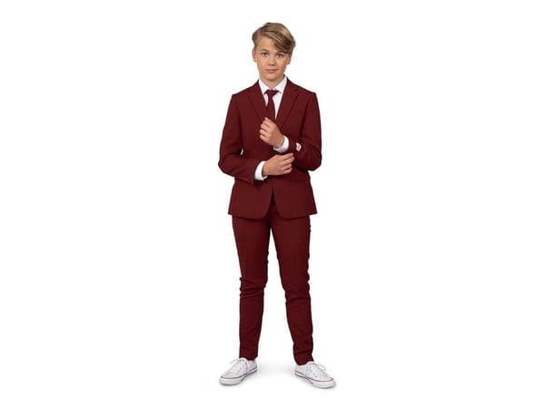 Vinrött kostym för teen