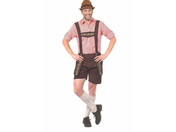 Mörkbruna tyrolerbyxor korta