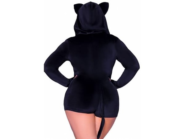 Black Kitty Cat-kostym Plus