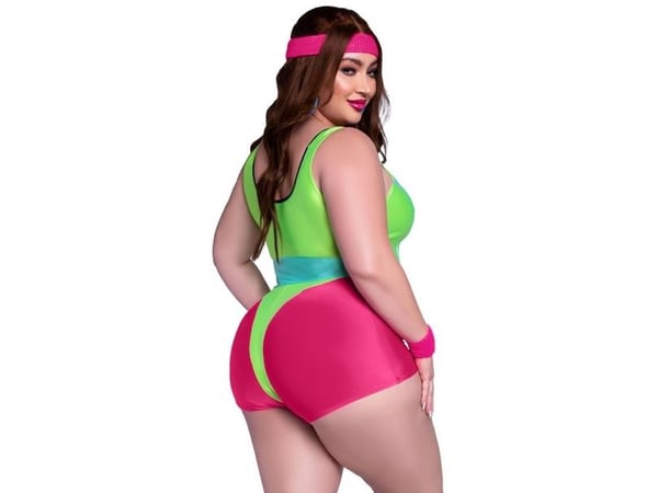 80-tals Workout Diva-kostym Plus