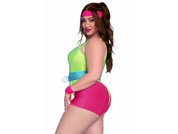 80-tals Workout Diva-kostym Plus