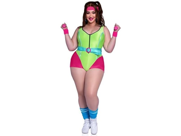 80s Workout Diva-dräkt Plus