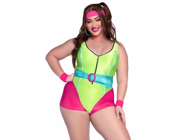 80s Workout Diva-dräkt Plus