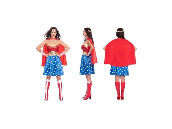 Wonder Woman-kostym för vuxna (kvinnor)