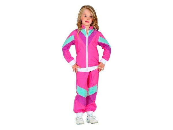 Pink 80er joggingdragt kostume Pink 80er joggingdragt kostume