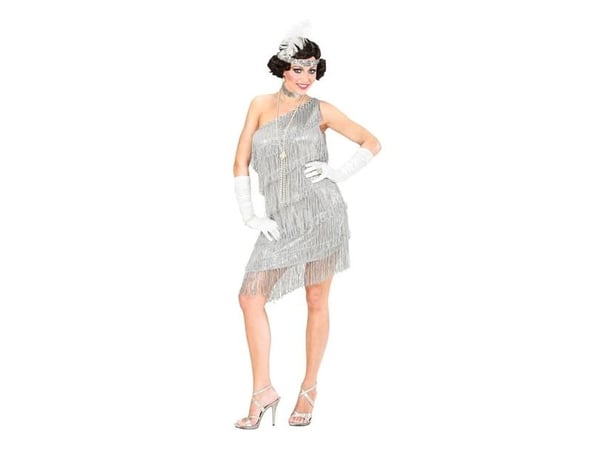 Silver flapperklänning