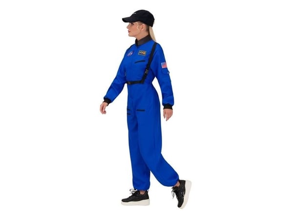 Blått astronautdräkt