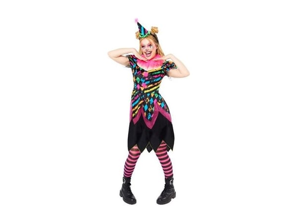Funhouse neon clownkostym