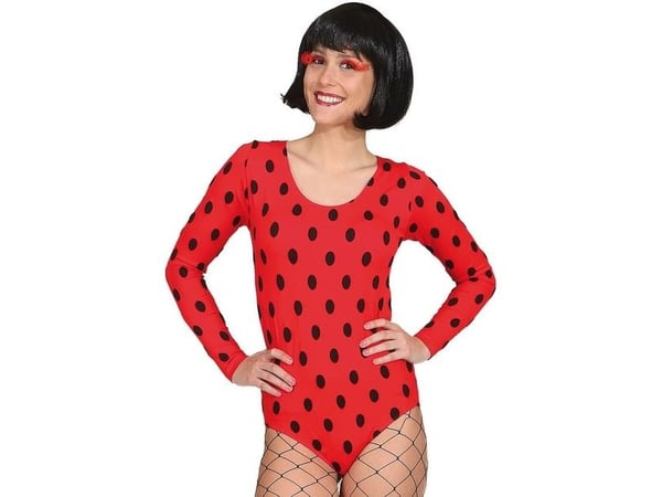Rødt bodysuit med prikker