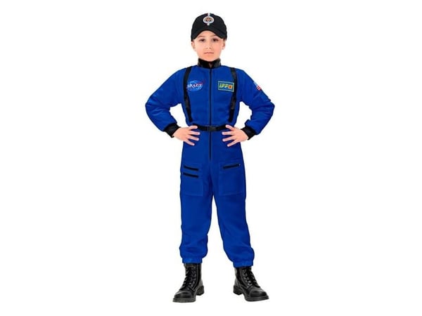 Blå astronautkostym