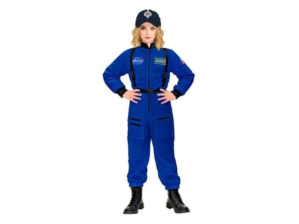 Blå astronautdräkt