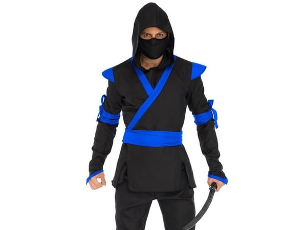 Ninja Assassin-kostym, blå