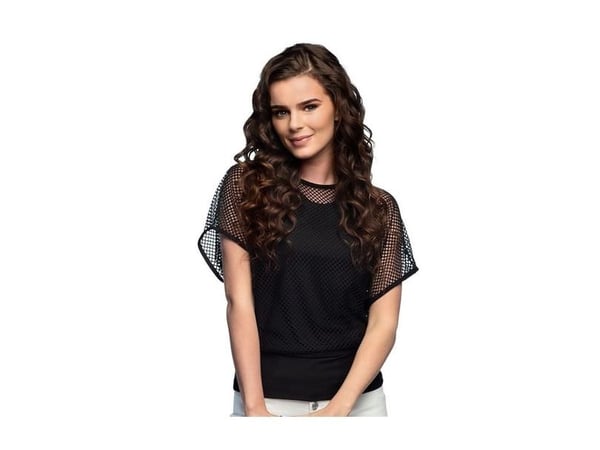 Sort nettbluse