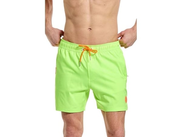 Neon lime badeshorts