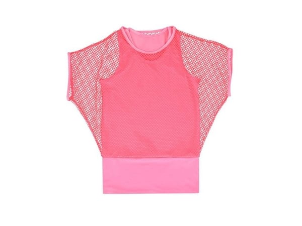Neonrosa nätblus