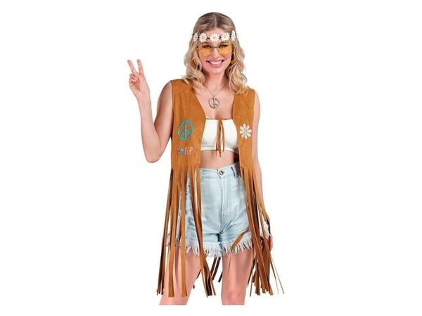 Hippievest med frynser