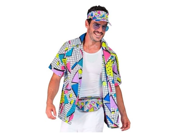 80-luvun funky-paita, valkoinen