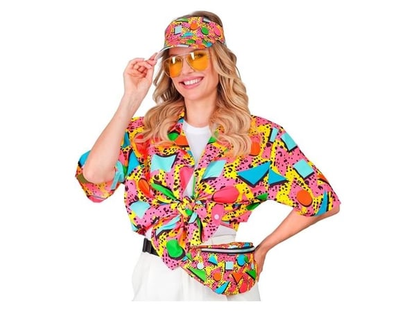 Rosa 80-tals funky skjorta