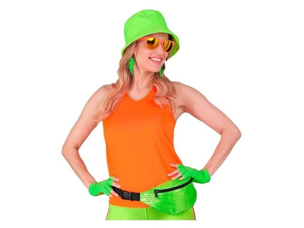 Neonorange linne (70/80-tals damkostym)