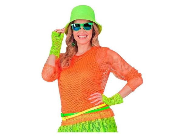 Neonorange linne (70/80-tals damkostym)
