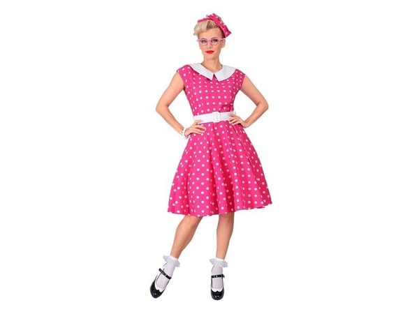 Hot pink 50er kjole