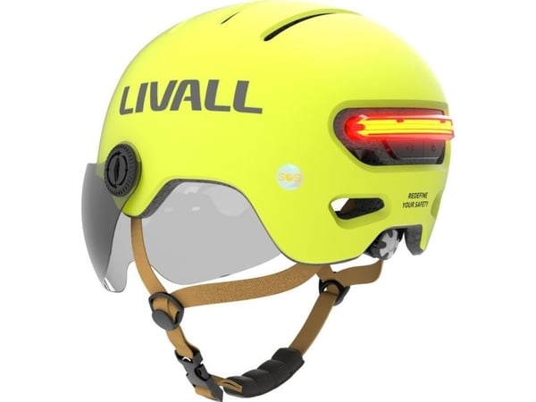 Livall byhjelm Livall L23 med hurtig fall-sensor SOS og LED (L23-L-WHT)