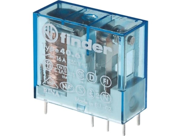 Finder 40.61.7.024.4001 Piirilevyrele 24 V/DC 16 A 1 x vaihtokosketin 1 kpl 1 kpl