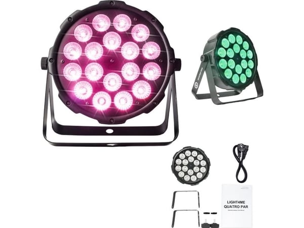 LIGHT4ME QUATRO PAR 18x10W RGBW scenelys LED til festdekor