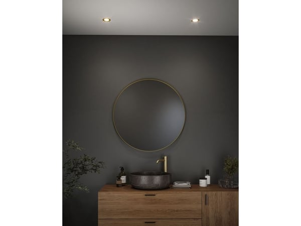 Paulmann Nova Coin, Nedtryckbar spotlight, 3 lampor, LED, 2700 K, 460 LM, Guld