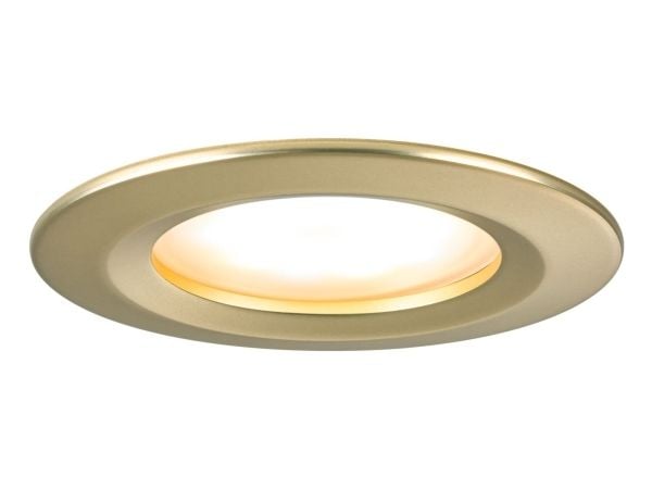 Paulmann Nova Coin, Nedtryckbar spotlight, 3 lampor, LED, 2700 K, 460 LM, Guld