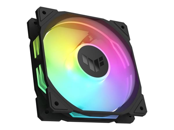 ASUS TUF Gaming TR120 ARGB - Boksviftesett - omvendt blad - 120 mm - svart (en pakke 3)