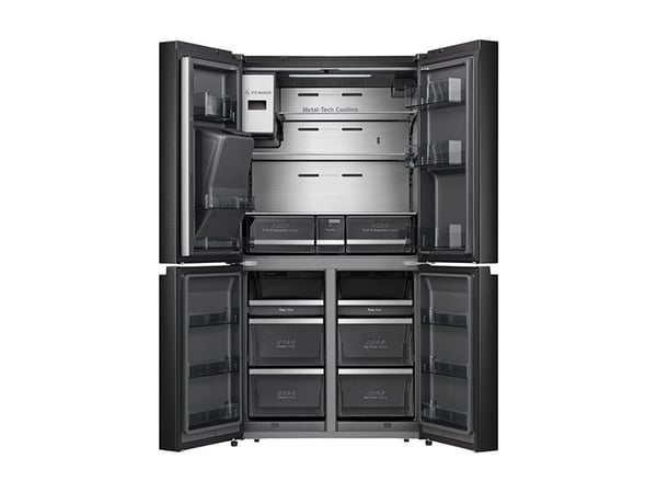 Hisense RQ760N4IFE - Kjøleskap/fryser - fransk dør underfryser med vannautomat, isdispenser - Wi-Fi - bredde: 91.4 cm - dybde: 72.5 cm - høyde: 178...