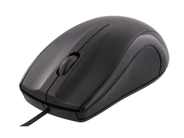 DELTACO MS-711 - Mus - optisk - 3 knapper - kablet - USB 2.0 - svart