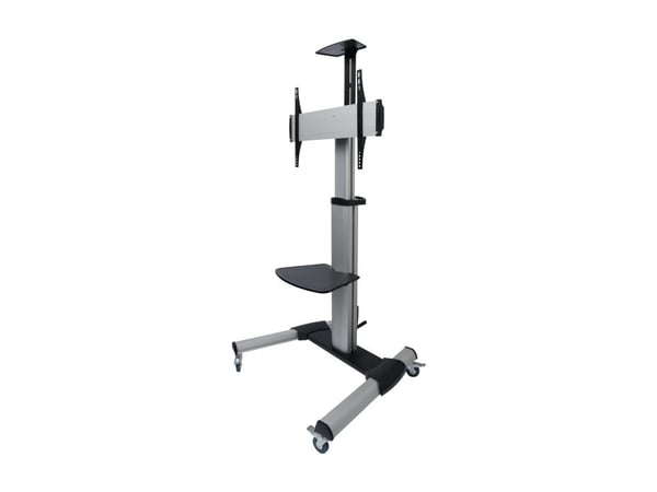 DELTACO Office - Vogn - for LCD-skjerm - stål, plastikk, aluminium - grå - skjermstørrelse: 37"-70"