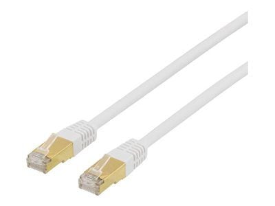 DELTACO STP-710V - Koblingskabel - RJ-45 (hann) til RJ-45 (hann) - 10 m - SFTP - CAT 7 - halogenfri, formstøpt - hvit
