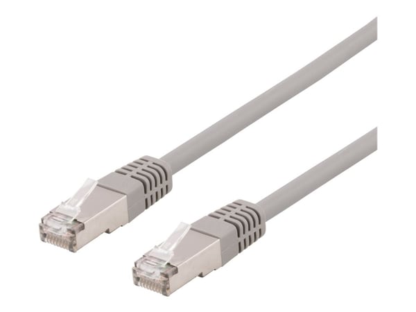 DELTACO - Koblingskabel - RJ-45 (hann) til RJ-45 (hann) - 7 m - SFTP - CAT 6 - halogenfri, formstøpt - grå