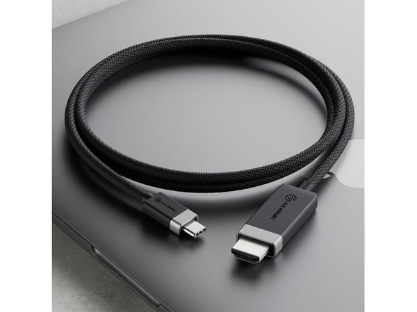 ALOGIC FUCHD2-SGR, 2 m, HDMI-tyyppi A (vakio), USB Type-C, Uros, Uros, Suora