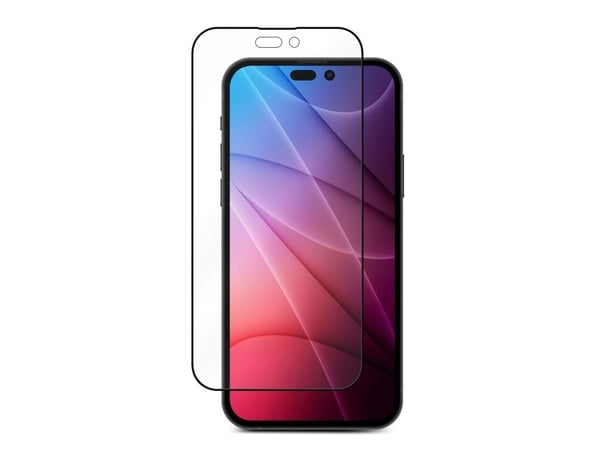 eSTUFF Titan Shield - Skjermbeskyttelse for mobiltelefon - bulk, full cover - glass - rammefarge svart (en pakke 50) - for Apple iPhone 13, 13 Pro, 14