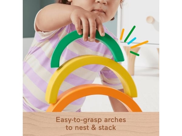 Fisher-Price Wooden Stacking Rainbow, Stableblokker, 1,5 år, Tre, 6 stykker