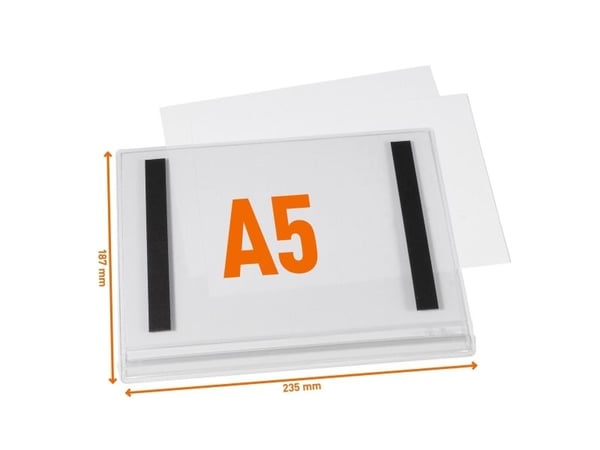 Vanntett informasjonslomme A5 magnetisk - 5 stk./pakning