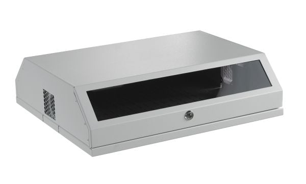 Lanview by Logon - Rack skap - 3U (Rotatable) + 5U (Horizontal), 537 x 475mm, slim - veggmonterbar - hvit - 8U - 19"