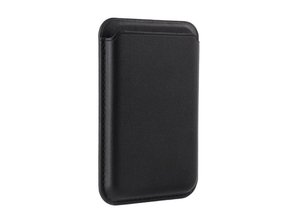 DELTACO - Magnetkortholder for mobiltelefon / kredittkort - MagSafe-samsvar - PU-skinn (termoplastisk polyuretan + polykarbonat) - svart - for Appl...